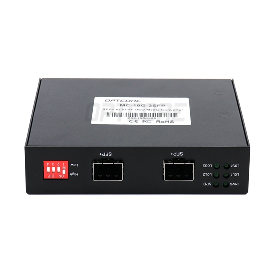 10G SFP+ to SFP+ Fiber Media Converter