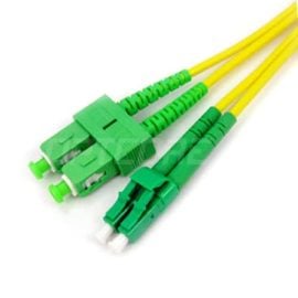 (End-of-Sale) LC/APC-SC/APC 9/125μm OS2 Singlemode Duplex PVC Fiber Optic Patch Cable