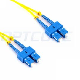 SC-SC 9/125μm OS2 Singlemode Duplex PVC Fiber Optic Patch Cable