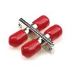 ST to ST Duplex Singlemode Metal Fiber Adapter, With Flange
