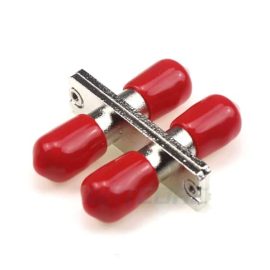 ST to ST Duplex Singlemode Metal Fiber Adapter, With Flange