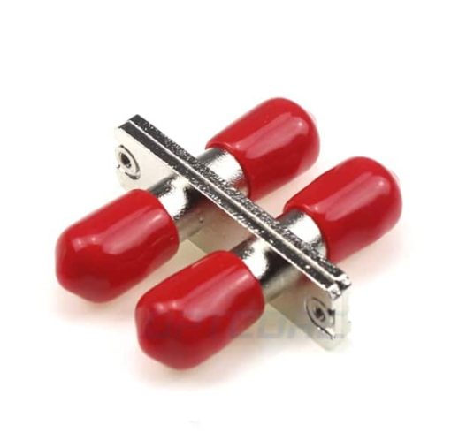 ST to ST Duplex Singlemode Metal Fiber Adapter, With Flange