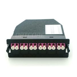 MPO-12 to 6x LC Duplex 50/125 Multimode OM4 Fiber Optic Cassette, Type A