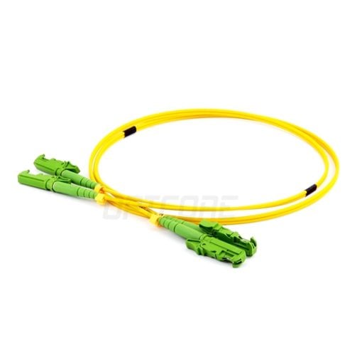 E2000-E2000 (LSH-LSH) APC Singlemode 9/125µm OS2 LSZH Duplex Fiber Patch Cable - Image 2
