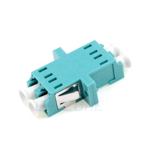 LC to LC Duplex OM3 Plastic Fiber Adapter, With Flange