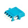 LC to LC Quad Singlemode Plastic Fiber Adapter, with Flange