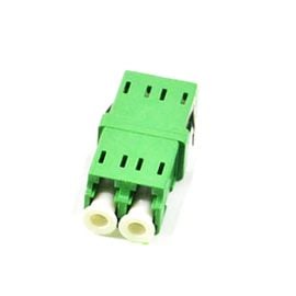 LC to LC APC Duplex Singlemode Plastic Fiber Adapter, without Flange