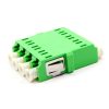 LC to LC APC Quad Singlemode Plastic Fiber Adapter, Without Flange
