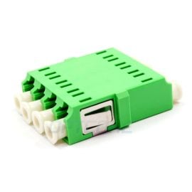 LC to LC APC Quad Singlemode Plastic Fiber Adapter, Without Flange
