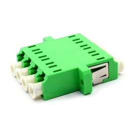 LC to LC APC Quad Singlemode Plastic Fiber Adapter, With Flange