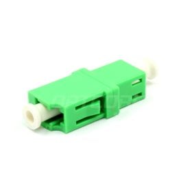 LC to LC APC Simplex Singlemode Plastic Fiber Adapter, without Flange