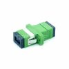SC to SC APC Simplex Singlemode Plastic Fiber Adapter, With Flange