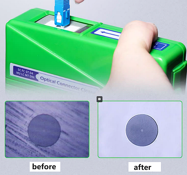 Fiber Optic Cleaning Box Cleaning Capability