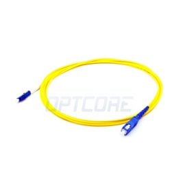 LC-SC 9/125 OS2 Singlemode PVC (OFNR) Simplex Fiber Patch Cable