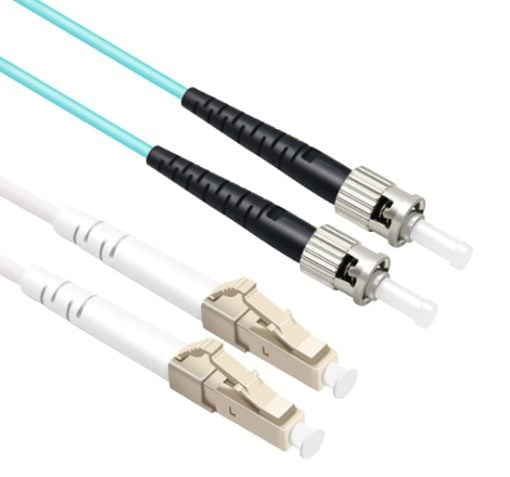 LC-ST 10G OM3 Multimode Duplex Fiber Optic Patch Cable