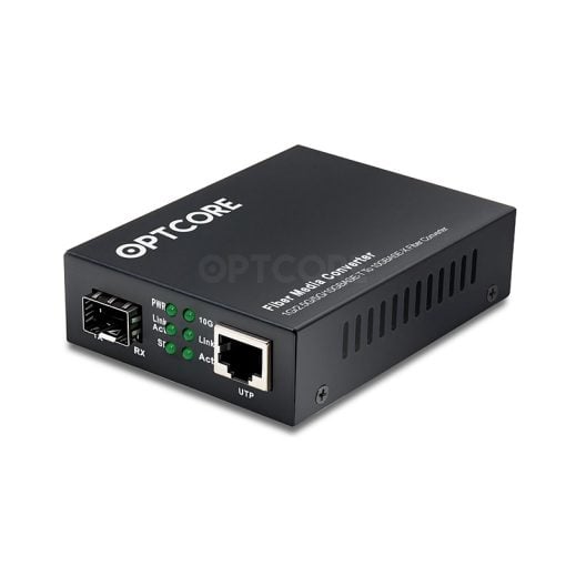 1G/2.5G/5G/10GBASE-T RJ45 Copper Ethernet to 10G SFP+ Fiber Media Converter