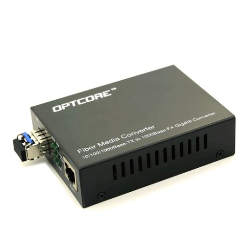 10/100/1000Base-T RJ45 to 1000Base-LX SFP 1310nm 20km LC Singlemode Fiber Media Converter