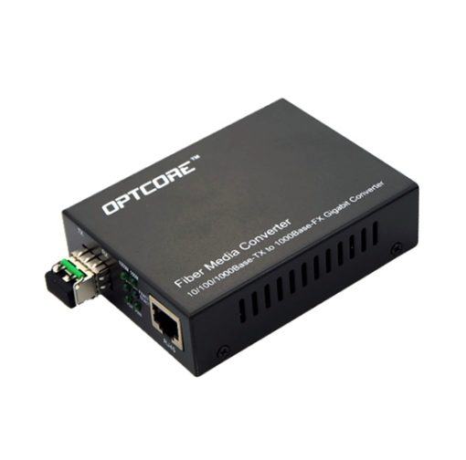 10/100/1000Base-T RJ45 to 1000Base-ZX SFP 1550nm 80km LC Singlemode Fiber Media Converter