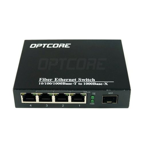 MC-GSA14-L 4-RJ45&1-SFP Media Converter_P1