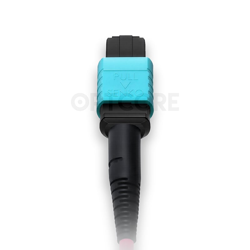 MPO Female to 4xLC Duplex 50/125 Multimode OM4 Fiber Optic Harness Cable, Polarity B, LSZH - Image 2