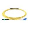 MPO Female to LC Fiber Breakout Cable, 8 Fiber 9/125 Singlemode OS2, Type B, LSZH