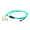 MPO-4DLC-OM3 MTP/MPO to 4x LC Duplex Multi-mode OM3 Breakout Fiber Cable