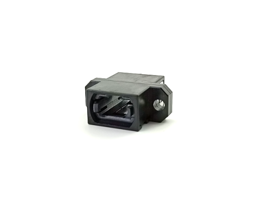 MPO/MTP Black Fiber Optic Adapter, Without Flange, Aligned Key, Up to Up