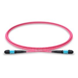 Multimode OM4 MPO to MPO Fiber Trunk Cable, 12 Fiber, Female, Type B, LSZH