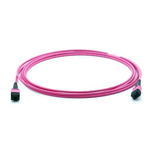 50/125 Multimode OM4 MPO Fiber Trunk Cable, 12 Fiber