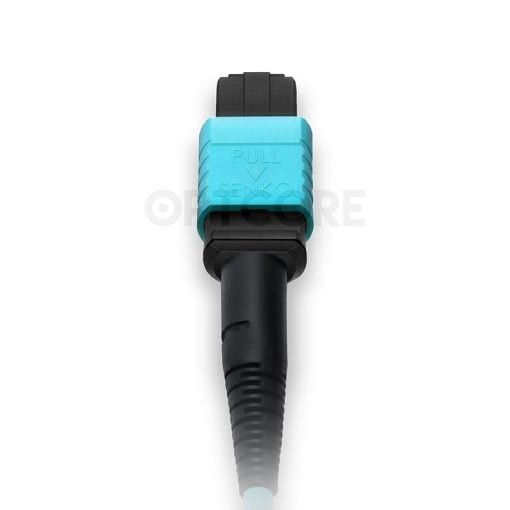 Multimode OM3 MPO-24 to MPO-24 Trunk Cable, 24 Fiber, Female, Type A, LSZH - Image 2
