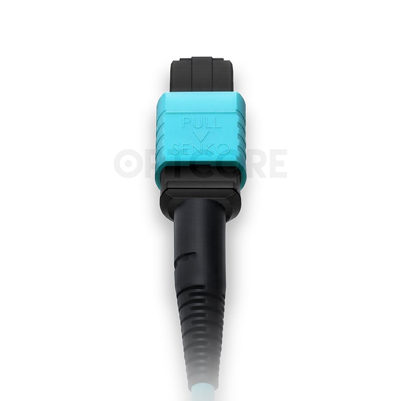 Multimode OM3 MPO-24 to MPO-24 Trunk Cable, 24 Fiber, Female, Type A, LSZH - Image 2