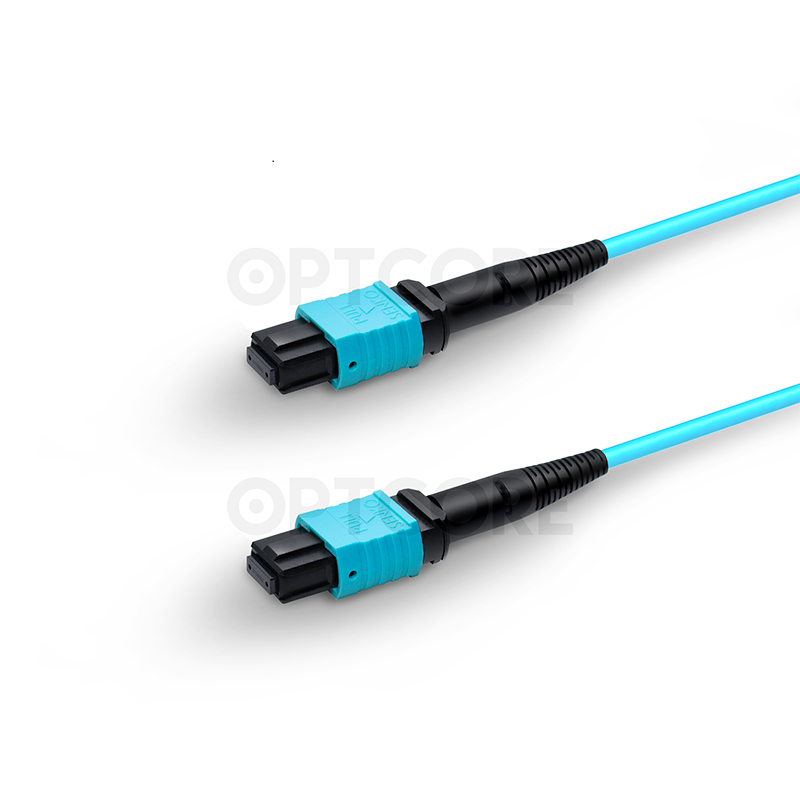 Multimode OM3 MPO-24 to MPO-24 Trunk Cable, 24 Fiber, Female, Type A, LSZH - Image 4
