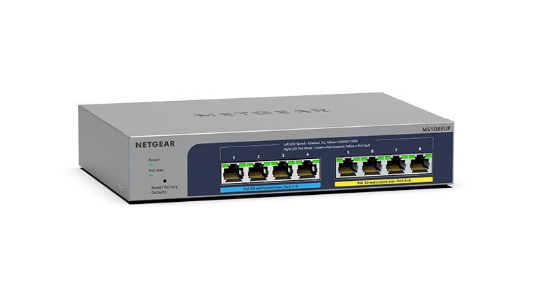 The Best Switch for cameras: NETGEAR MS108EUP