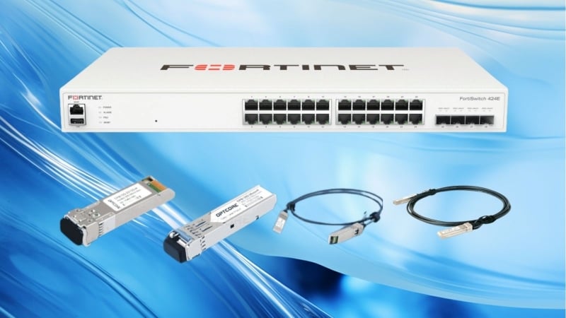 OPTCORE 10G SFP+ and Patch Cable For Fortinet FortiSwitch FS-424E and FS-448E Series Switches