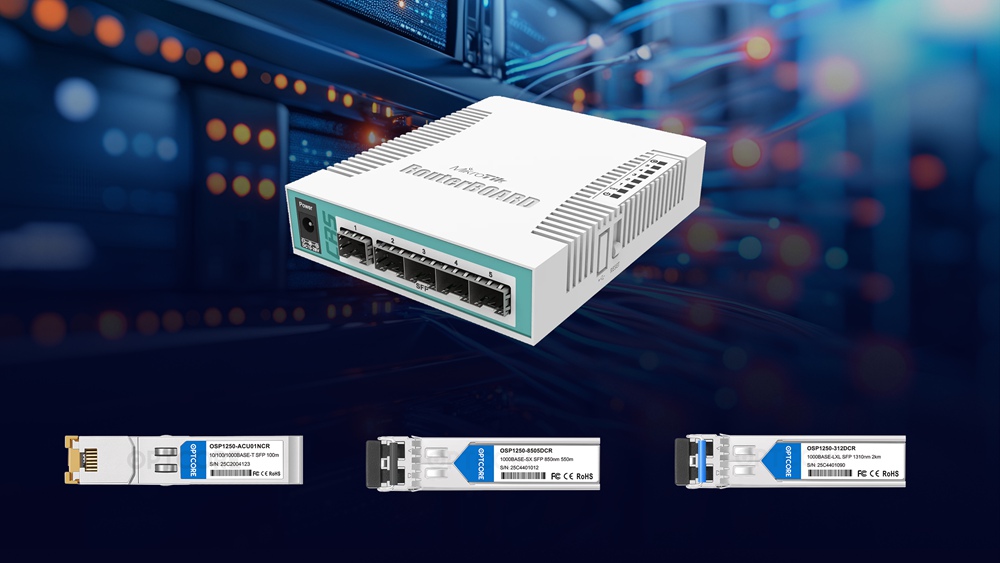 OPTCORE SFP For MikroTik CRS106-1C-5S Switch