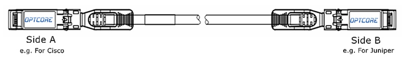 Customized Compatibility 1m(3ft) 10G SFP+ Passive Direct Attach Copper Cable for Two Different Devices