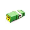 Shuttered SC APC Simplex Singlemode Plastic Fiber Adapter, Without Flange
