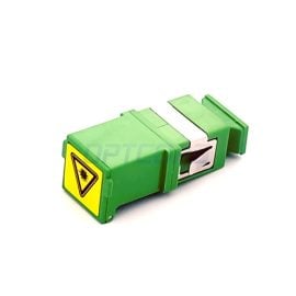 Shuttered SC APC Simplex Singlemode Plastic Fiber Adapter, Without Flange