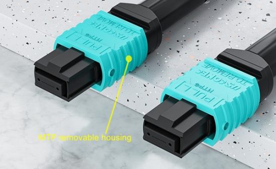 mtp connector removable housing